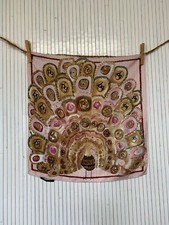 Foulard carré de soie Vintage