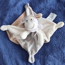 Doudou plat vache mouton beige