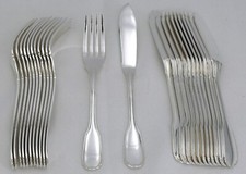 Christofle Versailles 12 cutlery fish 24 pcs silver metal, excellent condition.
