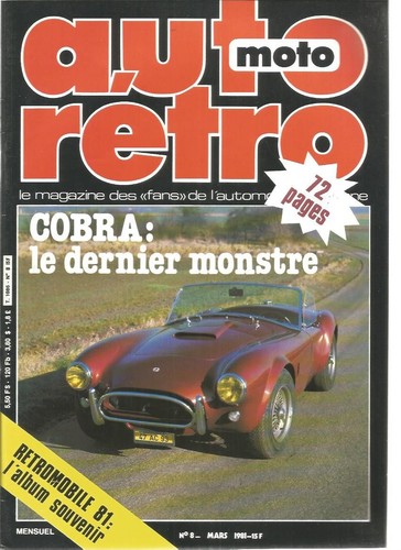 Auto retro cobra - n°08,