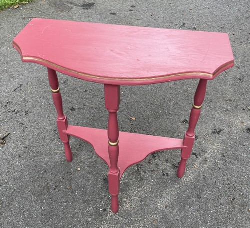 Antique demi lune console - antique,