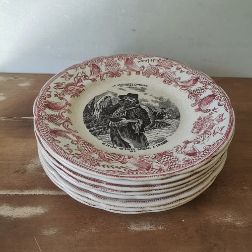 Lot assiettes parlantes - lot, "