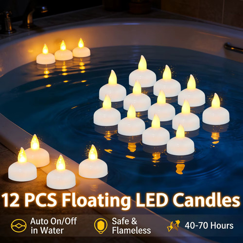 Bougies led flottantes - led,