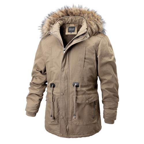 Hommes faux col fourrure - faux, veste