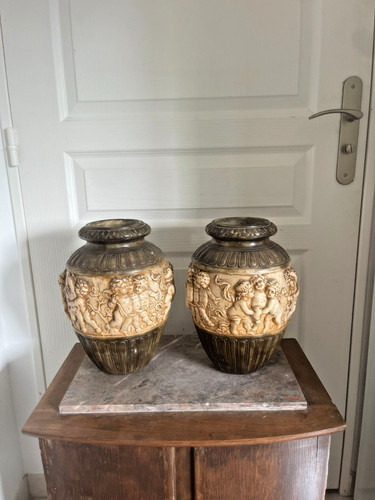 Ancien paire vase pot - paire,