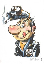 EX-LIBRIS HOMMAGE A LUCIEN DE MARGERIN NUMEROTE ET SIGNE PAR RIFF REB ' S NEUF