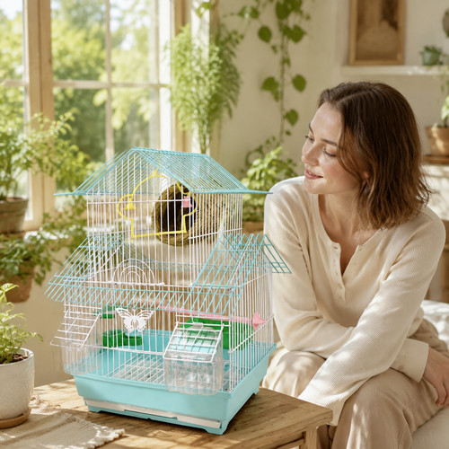 Cage oiseaux métal - cage, à