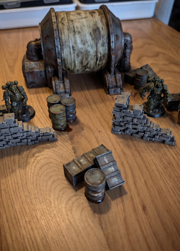 Décor wargame silo industriel