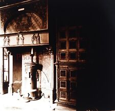 PARIS Musée de Cluny Cheminée Le Mans c1910 Photo Stereo Glass Plate 