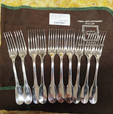 Lot 10 Petites Fourchettes A Entremets CHRISTOFLE Cluny Argenterie 22VitB 29/10