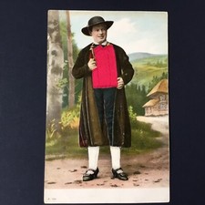 CPA Ancienne SUISSE SWITZERLAND 1910 Carte Postale Gaufrée avec Soie