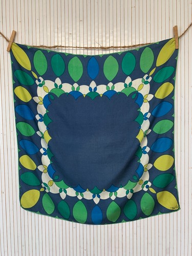 Foulard carré soie - soie, vert
