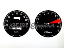 2 fonds de compteur/cadrans - km/h & compte-tours - HONDA CB500T 1975