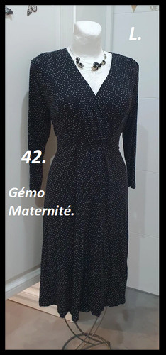 Robe chic gémo noir - gémo, pois