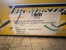 Tig Torch with fixed head, 150 amp, 25 ft