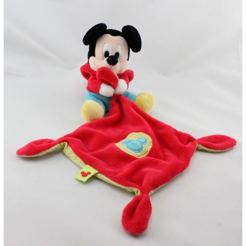 Doudou plat mickey - lapin, rouge