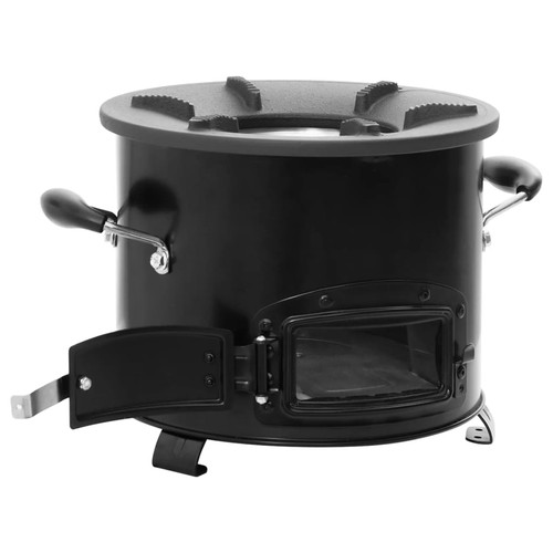 Poêle bois camping noir - à,