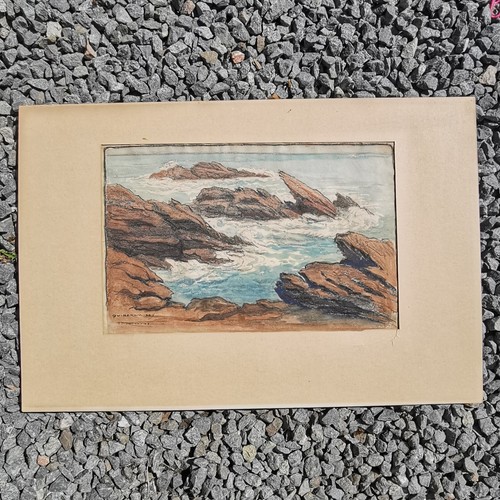 Aquarelle crayon quiberon - aquarelle,