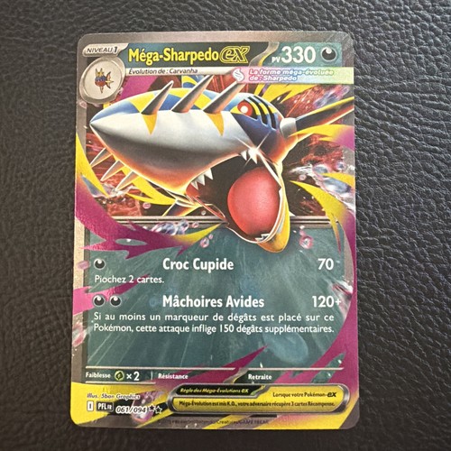 Carte pokémon méga - carte, méga-sharpedo