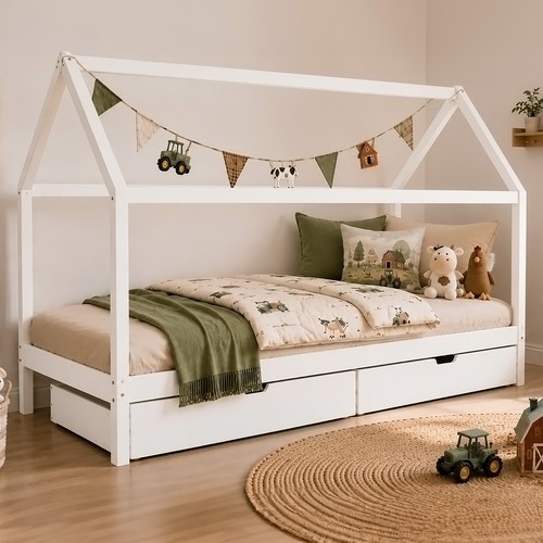 Lit enfant 90x200 maison - d'enfant,