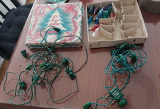 LOT GUIRLANDE DE NOEL + LAMPES et BOITE  VINTAGE 1960  ..Lampes testées