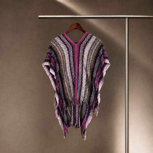 Missoni zigzag knit poncho - knit,