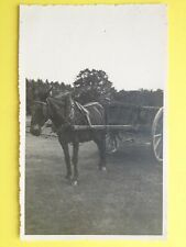 Old postcard PHOTO FRANCE HORSE CARRETTE 