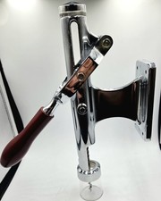 Lever Countertop Wall Corkscrew - Vintage Bistro Style - Steel & Wood