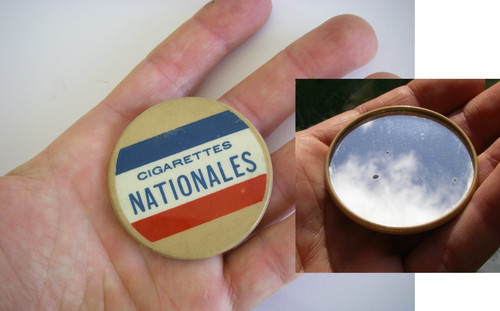 Rare ancien miroir - miroir, sac