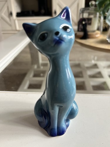 Figurine chat céramique