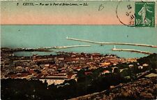 Old postcard CE - view of the port and breakwater (510696)