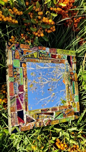 Miroir mosaique fusing - mosaique,