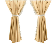 Rideaux de fenêtre VAN rideaux brise-vue pompons beige/blancs pour Iveco Dail...