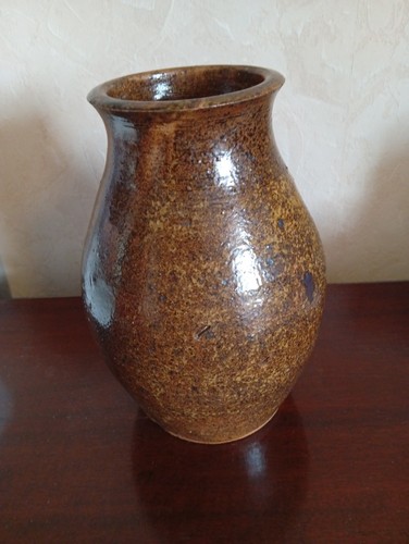Vase balustre grès pyrité - balustre,