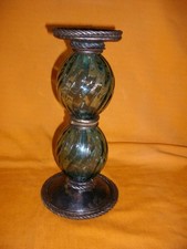 bougeoir ancien verre et