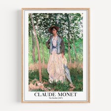 Claude Monet - The Stroller 1887 Exhibition Art Poster Print.