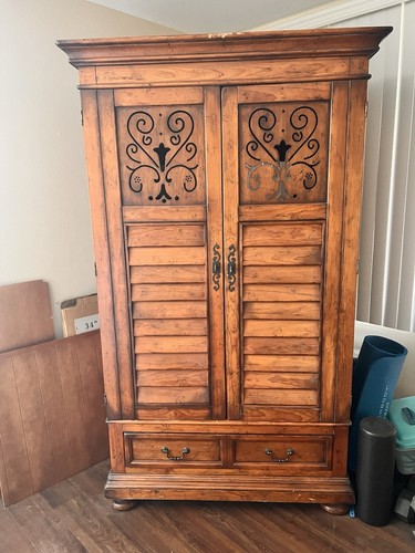 Vintage solid wood - solid, armoire