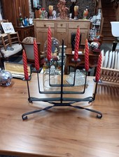 Grand Bougeoir Chandelier Pique Cierge En Fer Forgé 6 Bougies