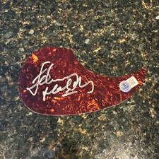 Johnny Hallyday signed Acoustic Guitar pickguard COA Beckett French Elvis