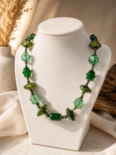 Collier perles verre et - de,