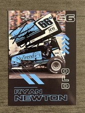 Ryan Newton Autographed Sprint Car Racing Trading Card World Of Outlaws USAC