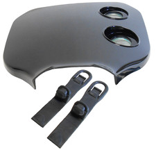 Tête de fourche noir bi halogène avec nécessaire de montage pour Enduro 50cc