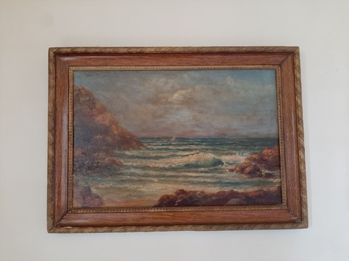 Huile sur panneau - , marine