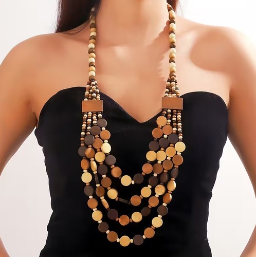 Collier fantaisie sautoir - collier,