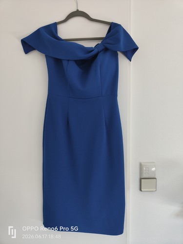 Robe bleue longue - robe, mi