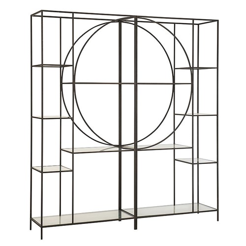 Grande étagère acier verre - , 2