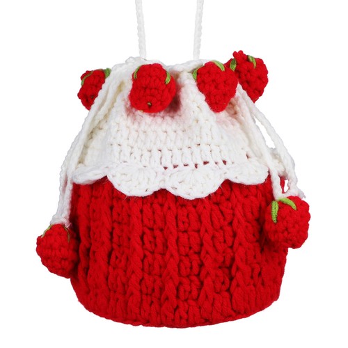 Red strawberry crochet - strawberry,