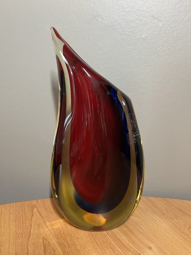 Vase verre murano sommerso - verre,