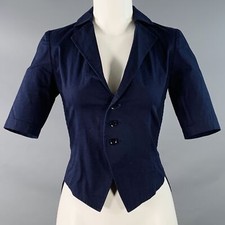 Y's Par YOHJI YAMAMOTO Taille M Haut Décontracté En Coton Bleu À Manches Courtes