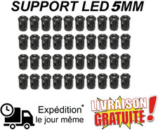 Lot 40 Support LED 5mm Noir